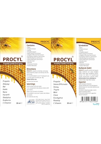 Procyl Propolis İçerikli Oral Sprey 30ml