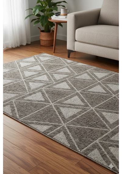 Notre Premium Kalite Kaymaz Tabanlı Doğal Yıkanabilir Kilim Oturma Odası Balkon Bahçe Mutfak Kilim-855 Bej