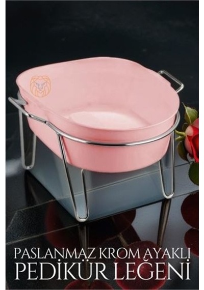Transformacion Krom Ayaklı Pedikür Leğeni Pembe