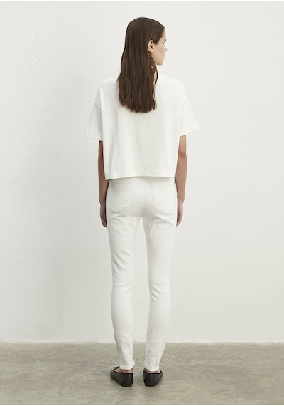 Mavi - Serenay Beyaz Gold Shape Jean Pantolon 100980-83673 Beyaz