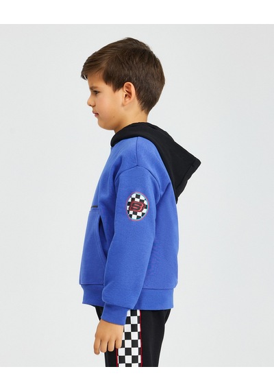 Skechers B Lw Fleece Hoodie Sweatshirt Büyük Erkek Çocuk Mavi Sweatshirt Sk242042-403 Mavi