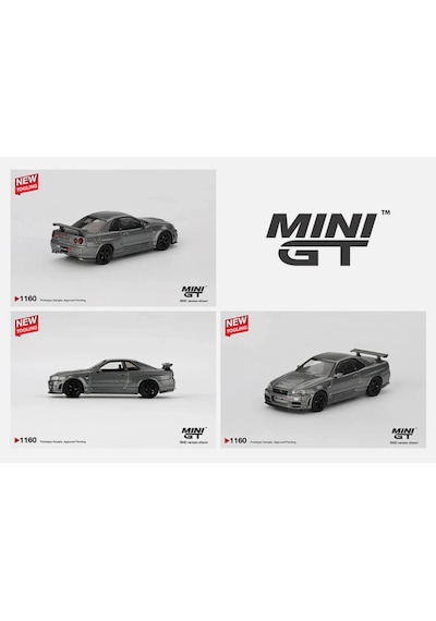 Mini Gt Nissan Skyling Gt-r Dark Metal Gray Nısmo Bnr34 Crs Version 1160 1/64