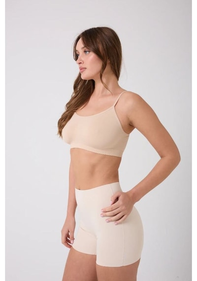 Fit Women Lazer Kesim Yüksek Bel ı Şort Korse 4403 Bej