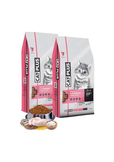 CatPlus Tavuklu ve Hamsili Yavru Kedi Maması 2 x 1500 G