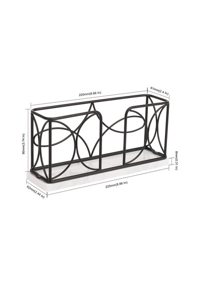 Tr Mermer Tabanlı Peçetelik, Masa İçin Bağımsız Misafir Havlu Kağıt Dispenseri, Modern Metal Peçete Standı, T Genel