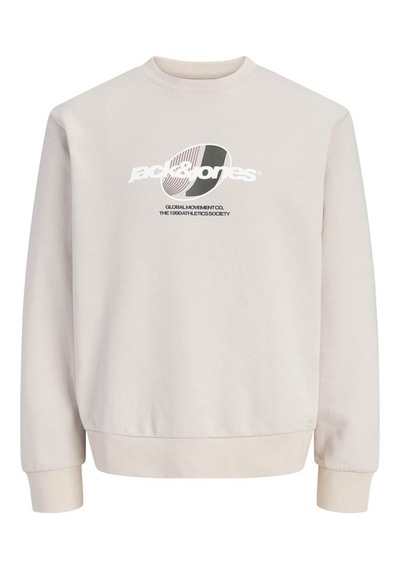 Jack & Jones Jcoclub Brandıng Sweat Crew Neck Bej Erkek Sweatshirt 12300460
