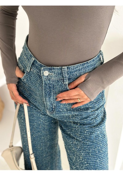 Kadın Yarım Balıkçı Yaka Parmak Geçmeli Full Likralı Buzz Body Vizon