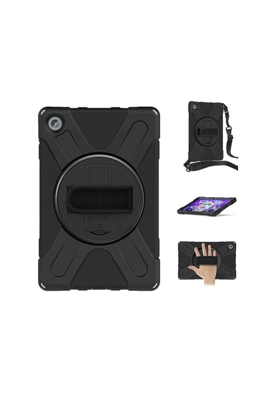 Lenovo Uyumlu Tab M10 Plus 3. Jenerasyon Tb-125fu Tb-128fu Defender Askılı Zırhlı Tank Case