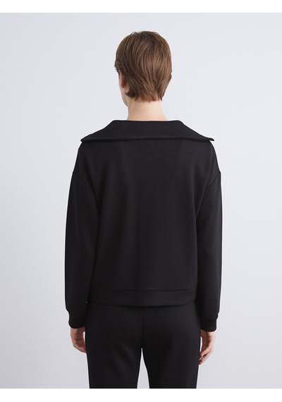 Lcw Vision Siyah Dik Yaka Kadın Sweatshirt