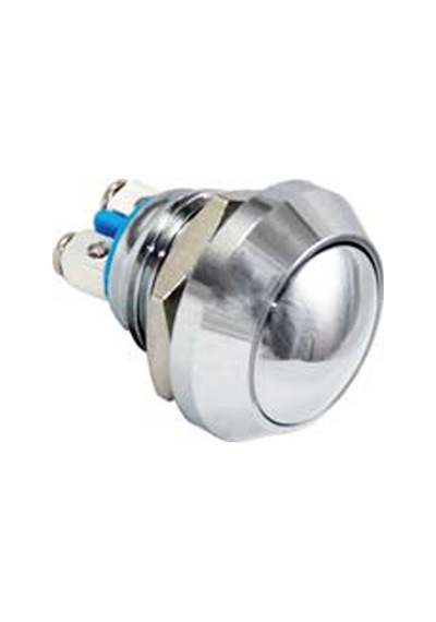 12 Mm Işıksız Metal Buton 2p Ip65 Bombe