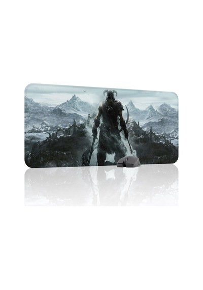 Skyrim Kaymaz Dikişli Kauçuk Oyuncu Mousepad V1 - 90x40 Xxl Gaming Mouse Pad Fare Altlığı