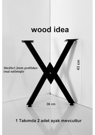 Wood İdea Metal Sehpa Ayakları Bench Ayağı Retro Model Ayak Dekor