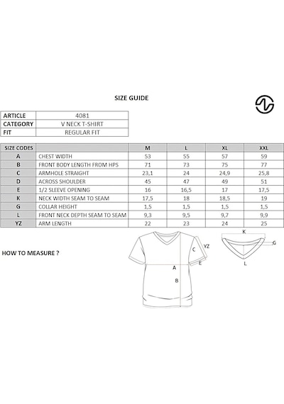 Arma Ar-ma Erkek V Yaka Tişört Baskisiz Basic Örme Kumaş Regular Fit %100 Pamuk 30/1 Penye Süprem Y31364408102 Beyaz-b1