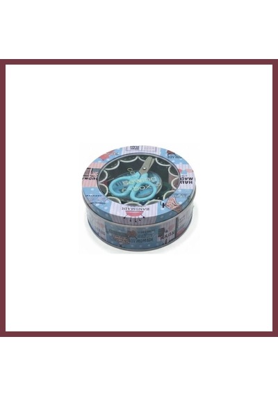 Storeşahin Metal Yuvarlak Dikiş Kutusu Shn0720 Çok Renkli