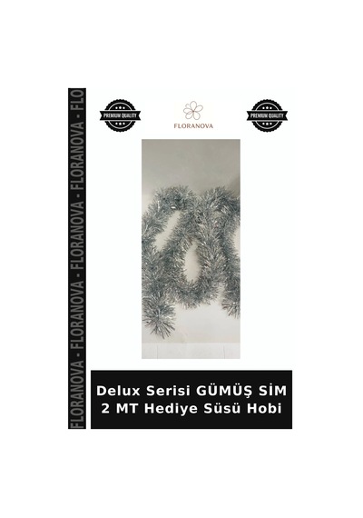 Delux Serisi Gümüş Sim 2 Mt Hediye Süsü Hobi