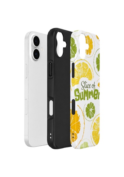 Apple iPhone Uyumlu 17 Vorian Çift Katmanlı Kılıf Slice Of Summer