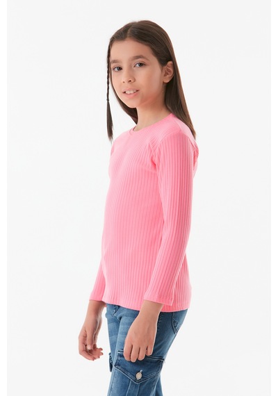 Fullamoda Fitilli Bisiklet Yaka Kız Çocuk Body 24mcck7376206614-pembe 24MCCK7376206614-Pembe