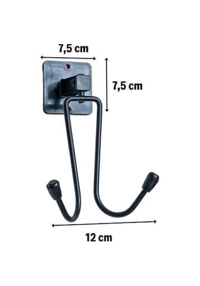 Kendiliğinden Yapışkanlı Siyah Paslanmaz Metal Bornoz Ve Havlu Askılığı Çok Renkli
