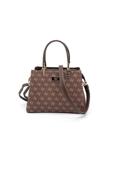 Silver Polo Sp1098 Kadın El Çantası Monogram Kahve-kahve