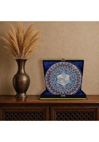 E38 El İşçiliği Çini Tabak 25 Cm - 6676