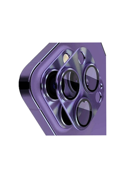 Apple Uyumlu iPhone 14 Pro / 14 Pro Max Metalik Seri Kamera Lens Koruyucu Mor Mor