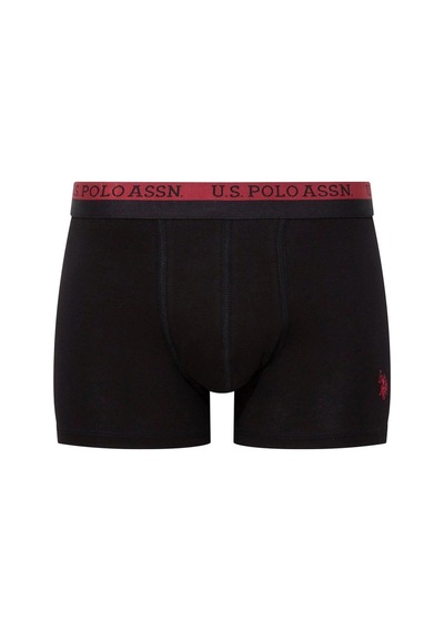 U.S. Polo Assn. U.s. Polo Assn. 80522 Erkek Baskılı-bordo-siyah Modal 3 Lü Boxer