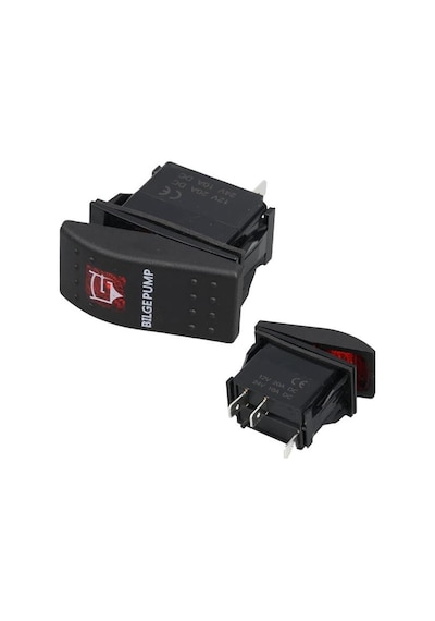 Powermaster Sintine Pompa Sembollü Işıklı 3 Pinli On-off 12-24v Marin Switch