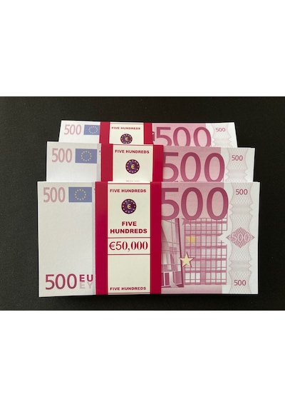 Yeni 5 Deste 500 Euro Geçersiz Eğlence Oyun Şaka Düğünde Para