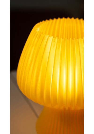 Akordeon Tasarım Masa Lambası - 3d Pleated Doku Dekoratif Gece Lambası Modern Ev Hediyesi Aydınlatma Sarı