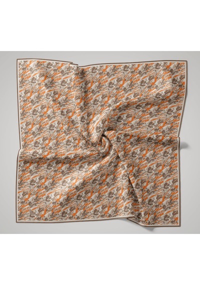 Silk Home Soft Eşarp 73091-36 Turuncu, Kahve, Beyaz, Taş