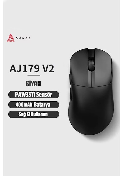 Aj179v2 3 Modlu Kablolu-wireless-bluetooth 1000hz 12.000 Dpı-paw 3311 Optik Sensör Gaming Mouse Diğer