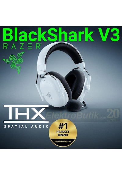 Razer Blackshark V3 Beyaz Rz04-05410400-r3m1 Hyperspeed Kablosuz E-spor Oyuncu Kulaklık