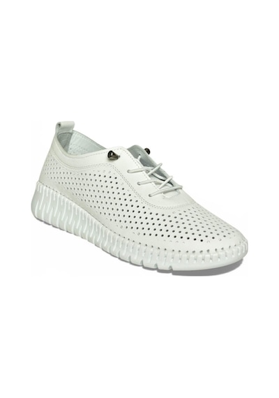 Fox Shoes Y555705103 Beyaz Hakiki Deri Comfort Ortopedik Taban Kadın Ayakkabı Beyaz