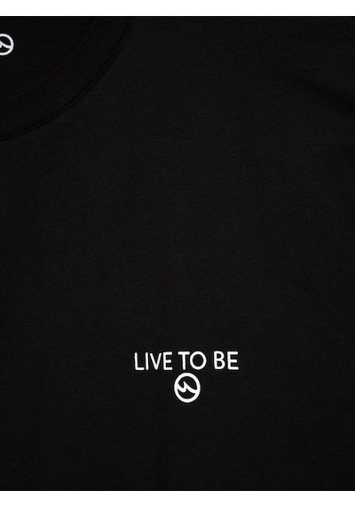LTB Minimal Baskılı Siyah T-shırt