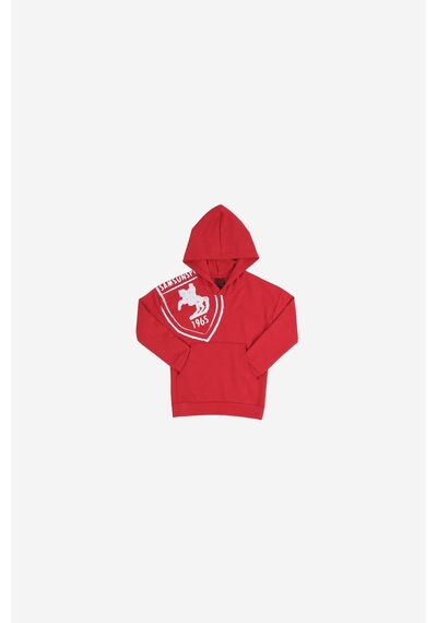 Arma Baskılı Kapüşonlu Çocuk Sweat Kırmızı