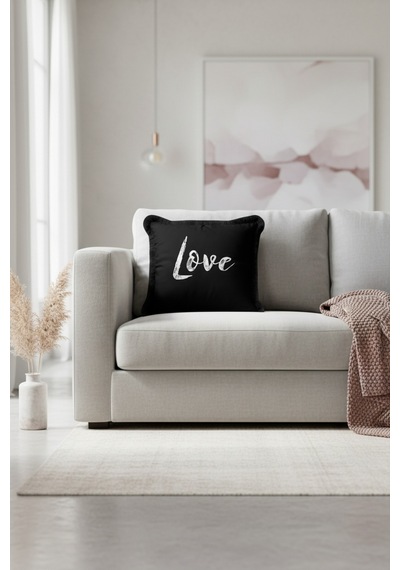 Metallic Love Yazılı Saçaklı Yastık Kılıfı - Monokrom Modern Siyah Beyaz Püsküllü Kırlent Kılıfı Yağmur Koyu Bej Metallic Love Yazılı Saçaklı Yastık Kılıfı - Monokrom Modern Siyah Beyaz Püsküllü Kırlent Kılıfı Yağmur Koyu Bej