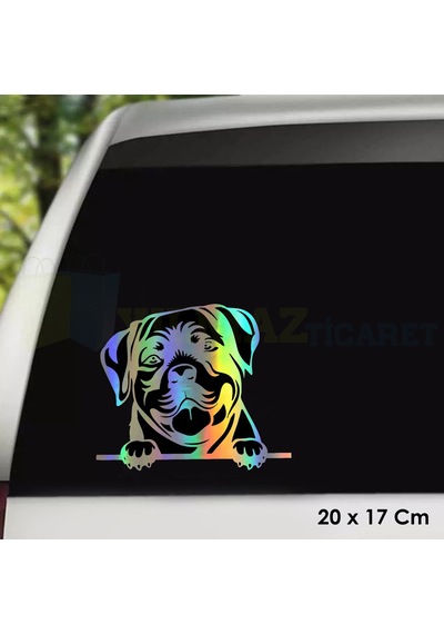 Bakan Köpek Araba Hologram Oto Sticker Cam Yapıştırma Etiket