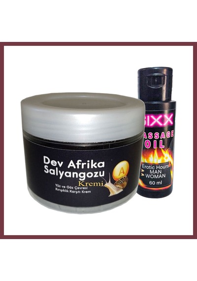 Storeşahin Bonie Giant Ksıxx:26 Afrikasalyangozu Kremi Yaşlanma Kàrşıtı Dev Salyangoz 100ml + 60 Ml Sıxx Masaj Yağı Shn0720