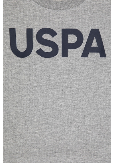U.S. Polo Assn. Erkek Çocuk Gri Melanj Basic Bisiklet Yaka Sweatshirt 50307801-VR086