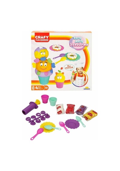 Crafy Buzzy Muzzy Dondurma Oyun Hamuru Seti 200 G 22 Parça Çok Renkli
