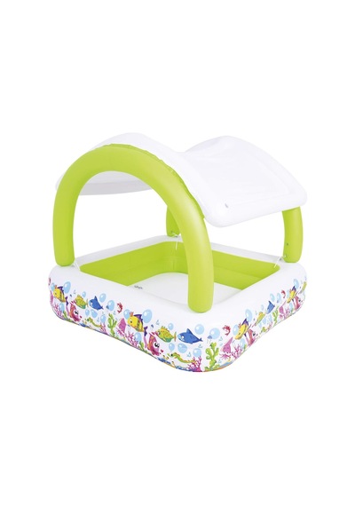 Gölgelikli Havuz 143 x 143 x 123 CM - 240 Litre Çok Renkli