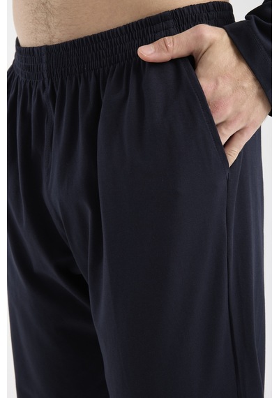 Sementa Blok Detaylı Regular Fit Pijama Takım - Lacivert Lacivert