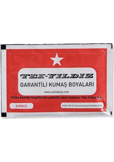 Tek Yıldız Kumaş Boyası Kırmızı