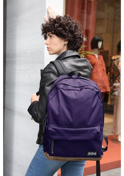 Jacbag Campus-deri Tabanlı İki Bölmeli Sırt Çantası Campus Jac-mor Çok Renkli