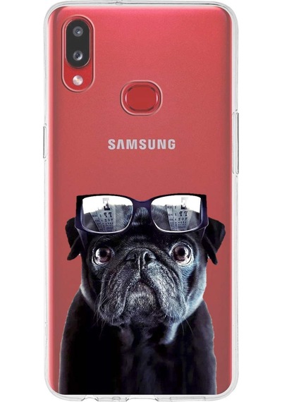 Samsung Galaxy A10s İle Uyumlu 1mm Slim Fit Köpek 3 050f Baskılı Şeffaf Kılıf Şeffaf
