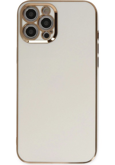 Apple  Uyumlu  iPhone 12 Pro Max Kılıf Volet Silikon Beyaz,