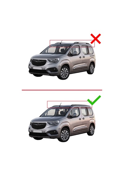 Opel Combo E Life 2023 Ve Sonrası İle Uyumlu Hook Model Anahtar Kilitli Ara Atkı Tavan Barı Gri