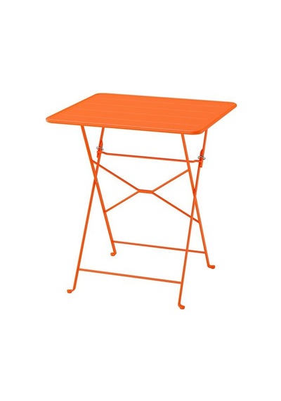 Ikea Sundsö Katlanabilir Masa, Parlak Turuncu, 65x65 Cm