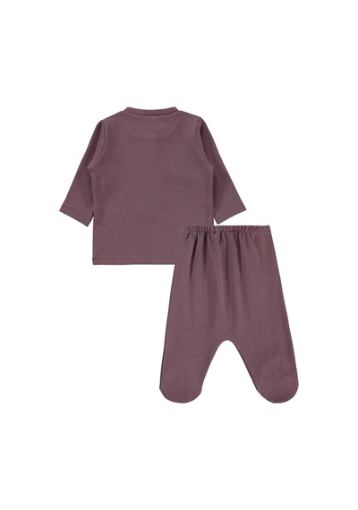 Civil Baby Düz 1-6 Ay Pijama Takımı - Kahve