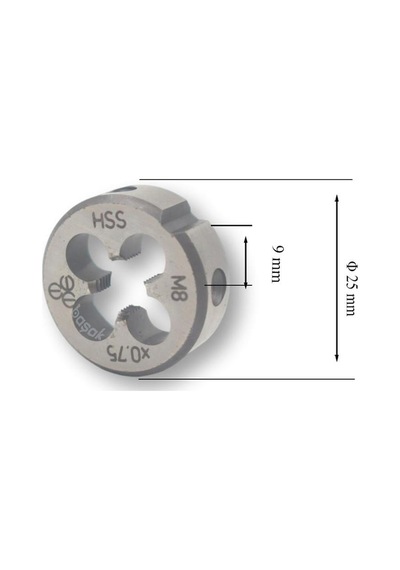 Mte M8 X 0.75 Pafta İnce Vidalı Hss Dın 223/b